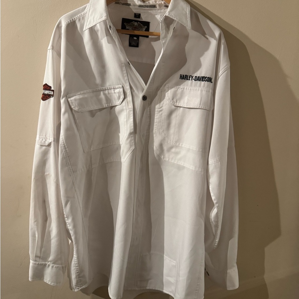 Harley-Davidson Classic White Button Down Shirt